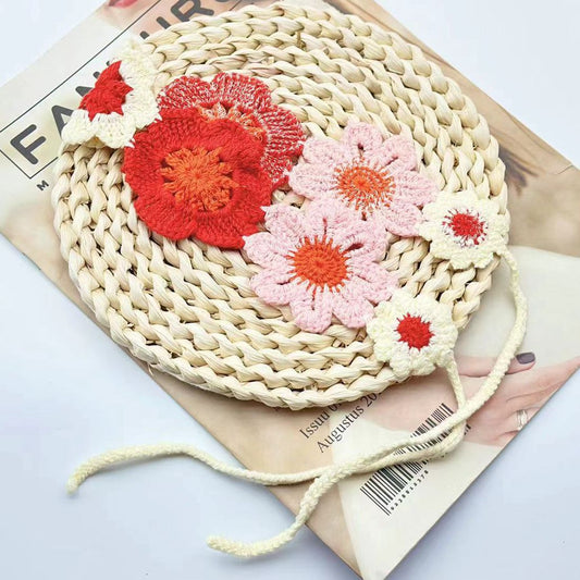 Embroidered Hair Band Sweet Flowers Headdress