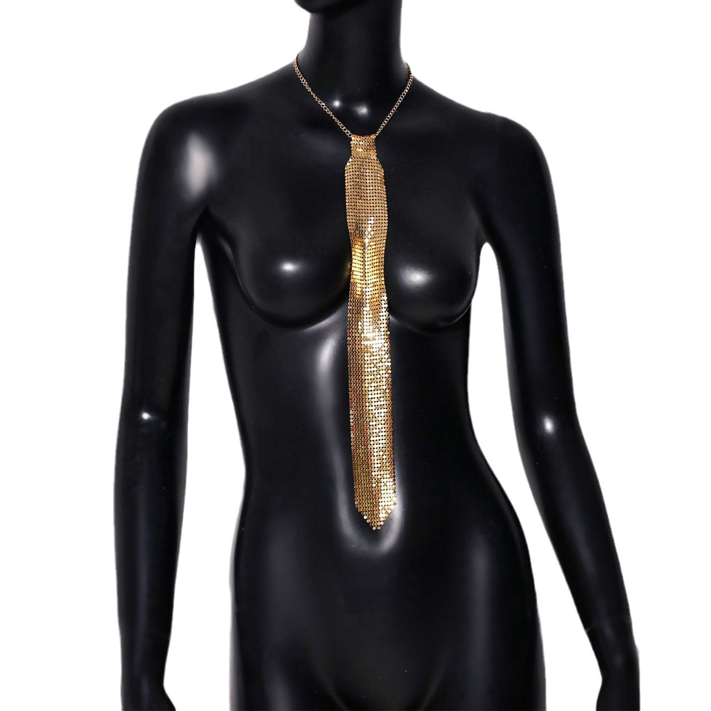 Metal Sequins Tie Music Festival Party