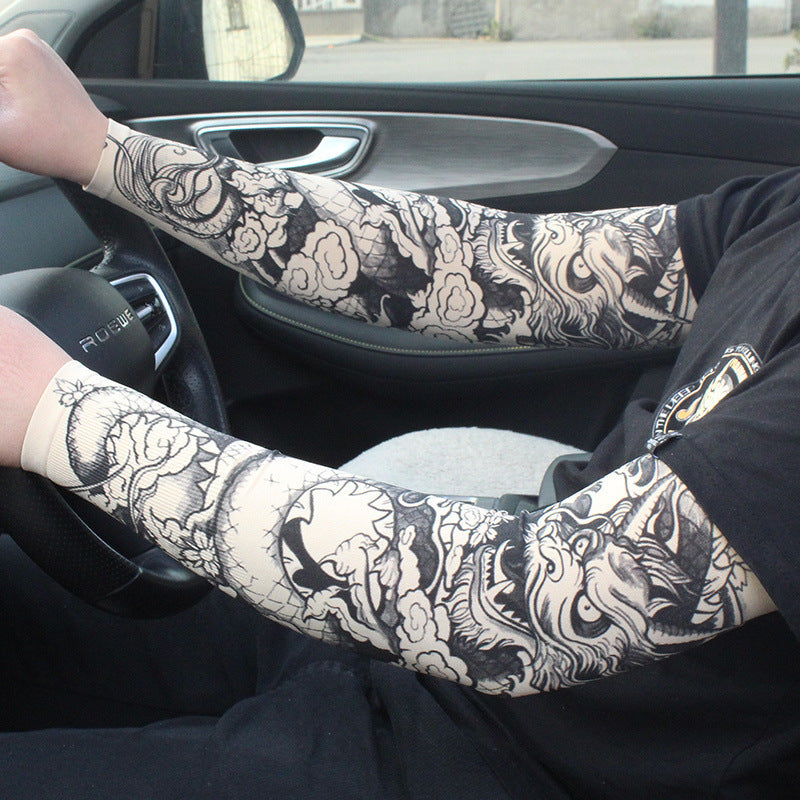 Men's Tattoo UV Protection Outdoor Sun Protection Ice Sleeve