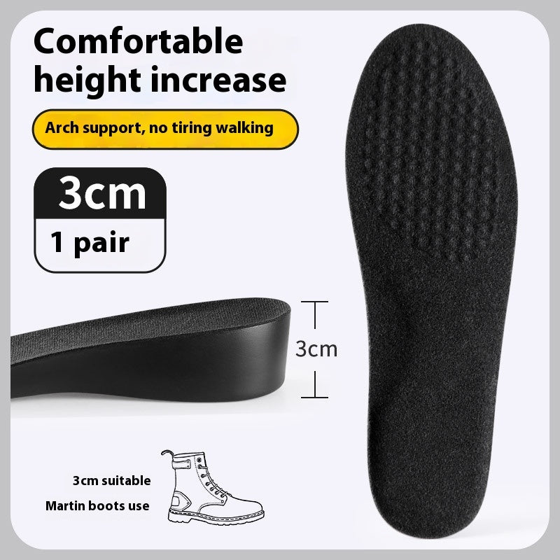 Invisible Height Increasing Insole Men's Not Tired Feet Do Not Collapse Inner Heightening Pad