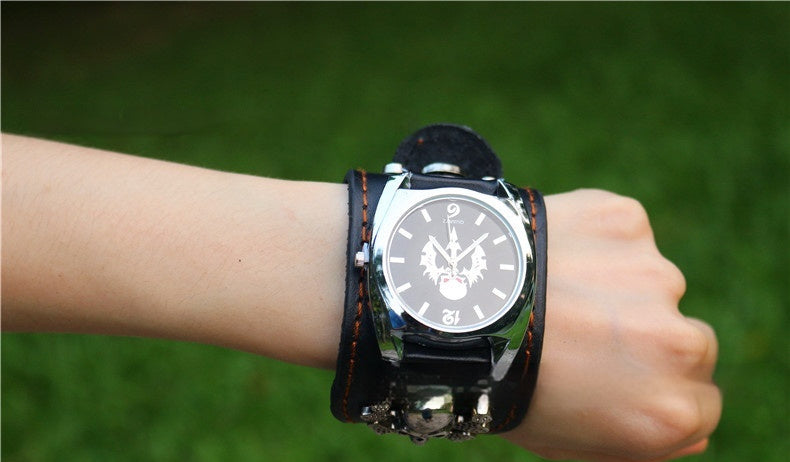 Personalized Men's Skull Square Watch