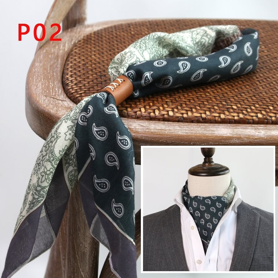 All-matching Men's Scarf Thin Youth Silk Scarf