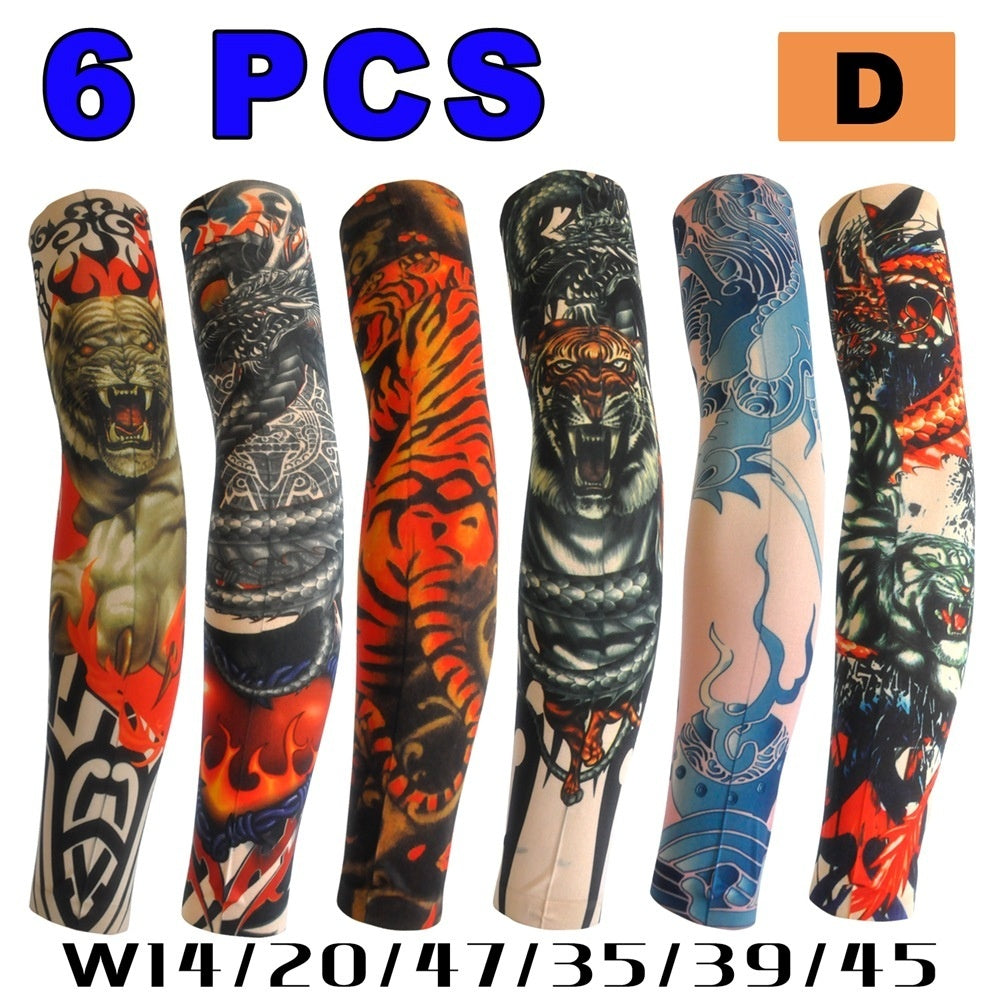 6-piece Combination Seamless Riding Tattoo Sun Protection Oversleeve
