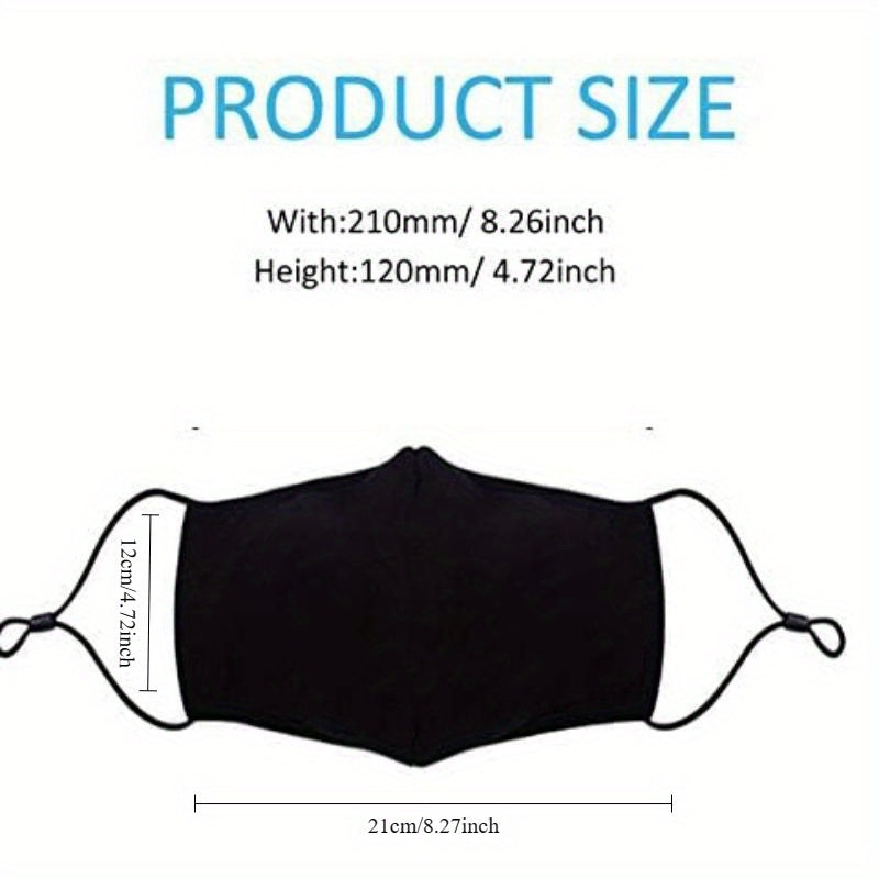 3-piece Set-Cotton Reusable And Adjustable Mask With Filter Bag