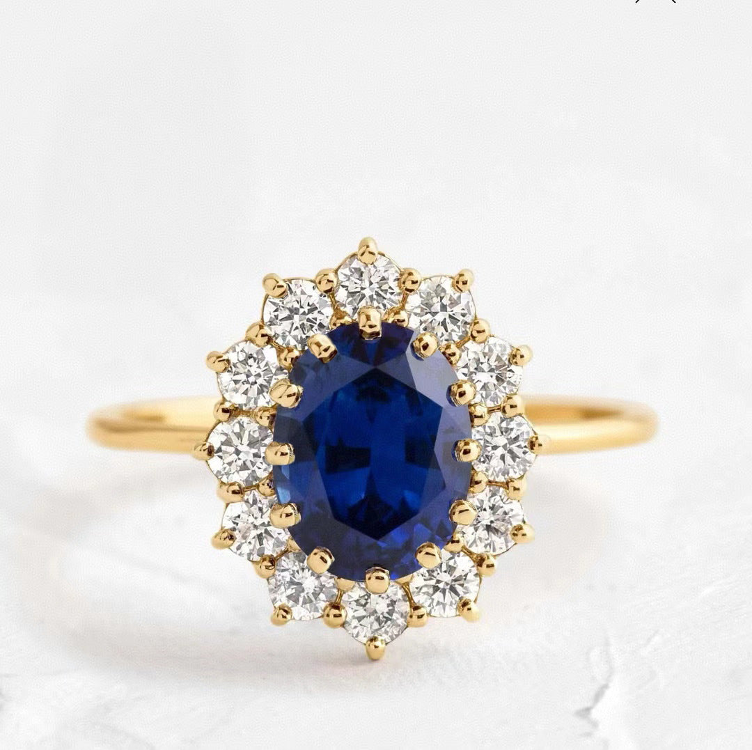 Sapphire Ring Fashion Simple Women's Diamond Jewelry
