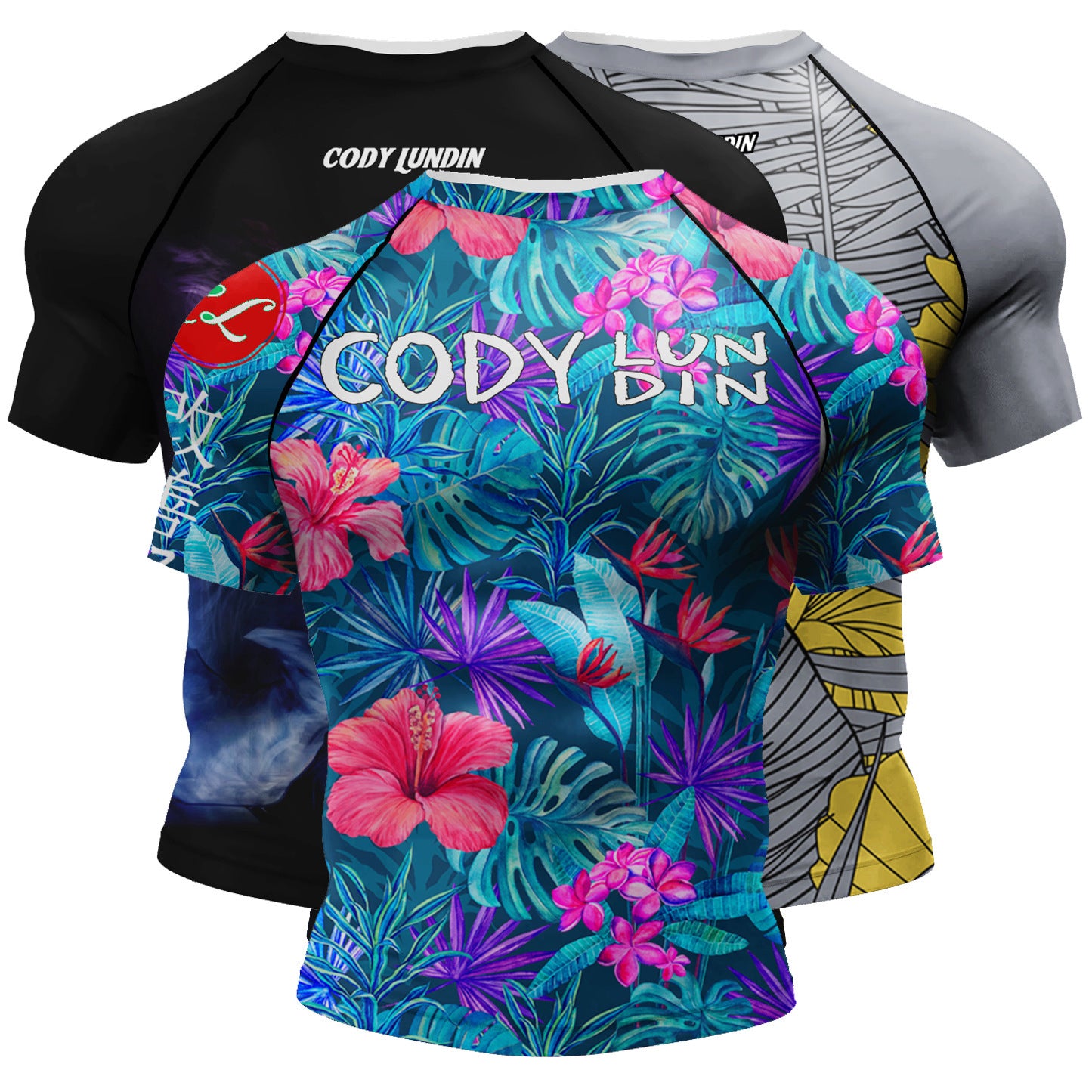 3D Digital Printing Short Sleeve Men's Sweat-wicking Breathable