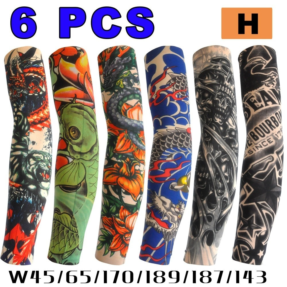 6-piece Combination Seamless Riding Tattoo Sun Protection Oversleeve