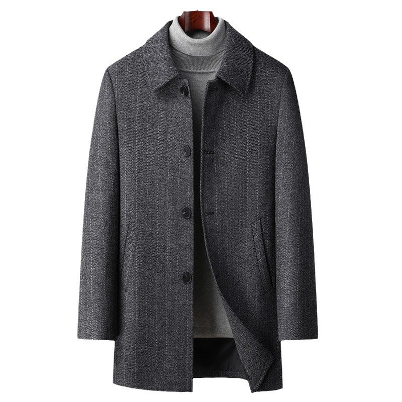 Men's Wool Reversible Woolen Coat Men's
