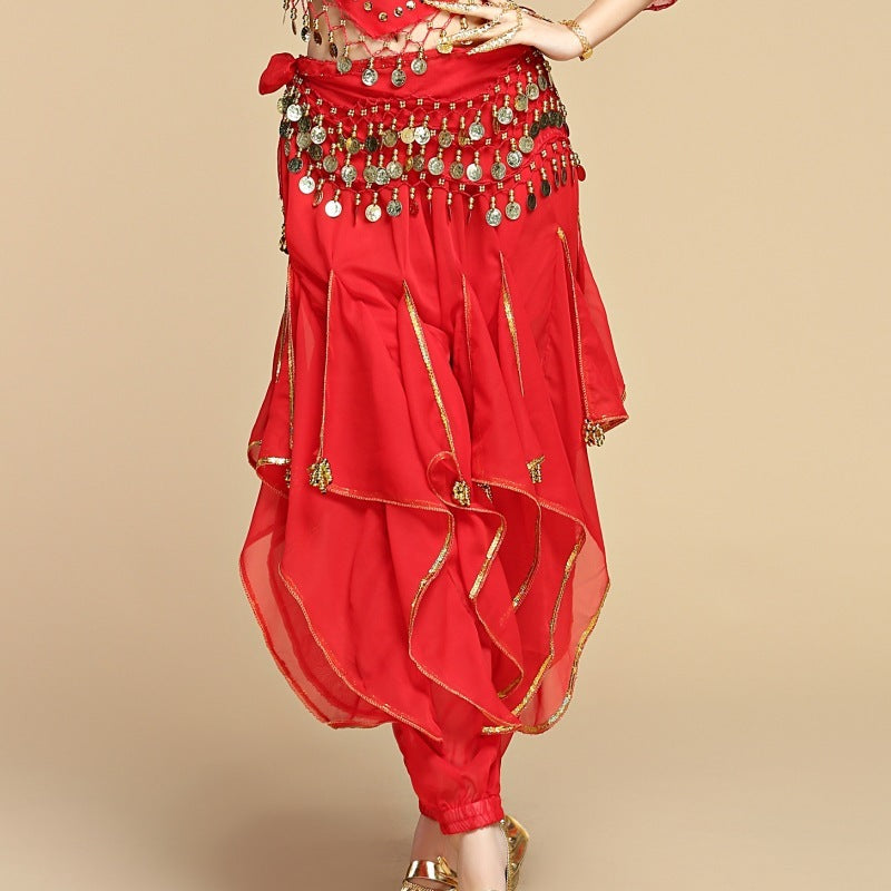 Children's Creative Leg Binding Glitter Chiffon Pants