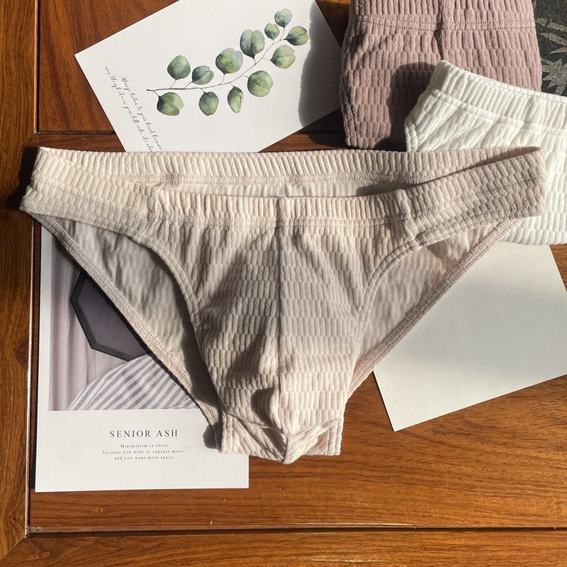 Men's Triangle Underwear Pure Cotton Pants Solid Color Shorts