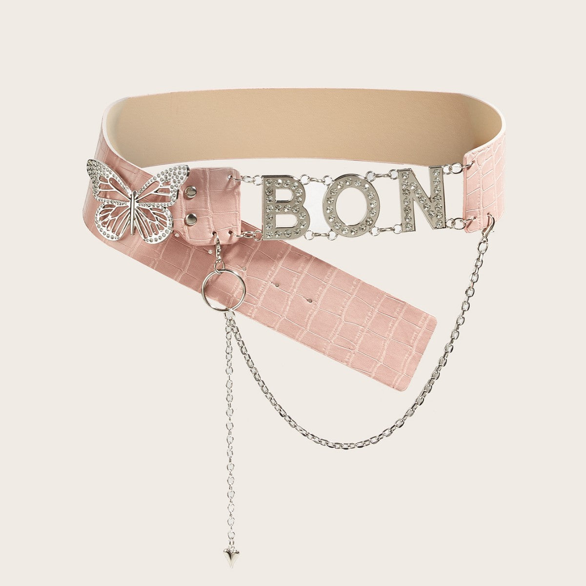 American Retro Decoration Butterfly Drill Buckle Personality Belt