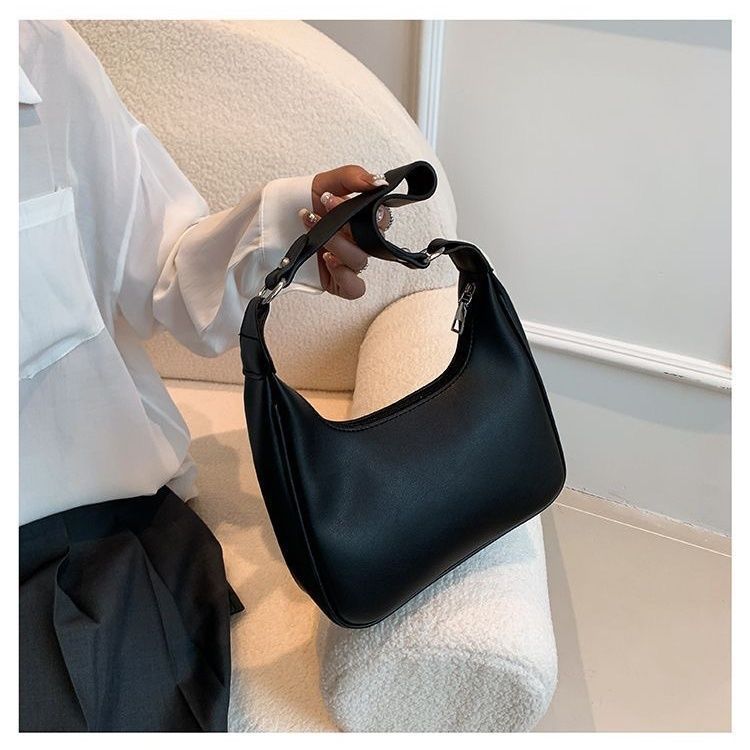 French Handheld All-match White Bag