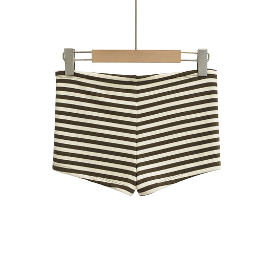 Women's Striped Sheath Slim-fit Hot Pants Shorts