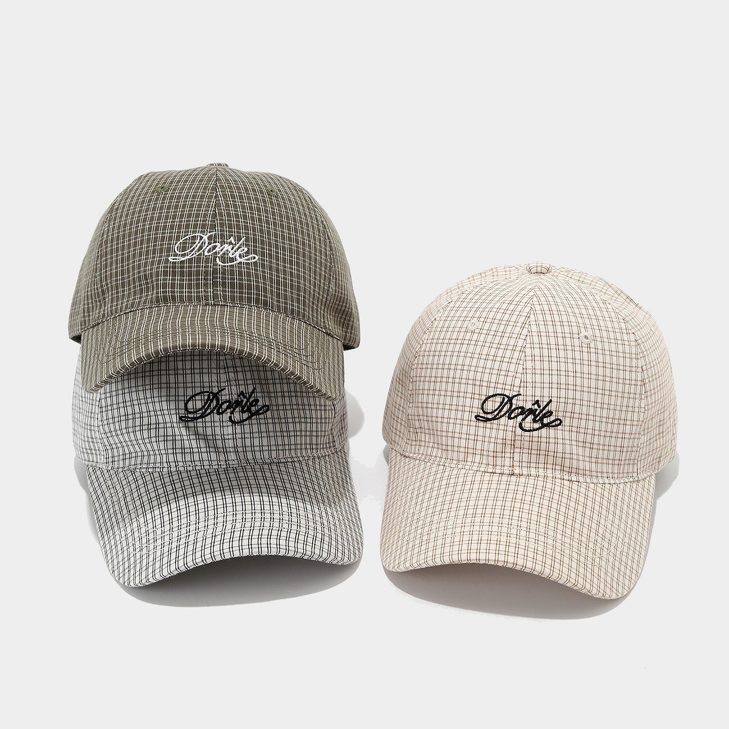 Korean Style Fashion All-match Plaid Peaked Cap Couple Sun Hat