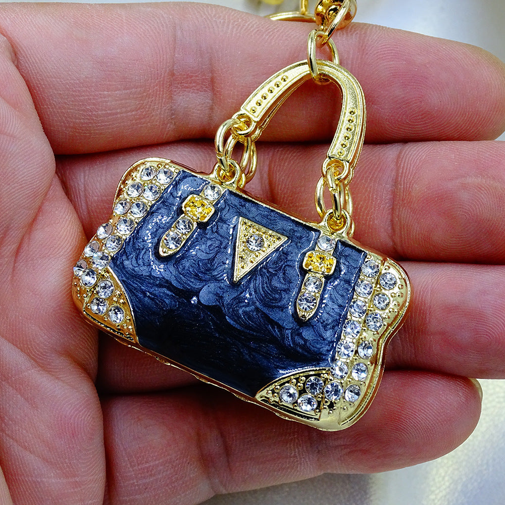 Pendant Environmental Protection Alloy Diamond Color Enamel Cloud Pattern