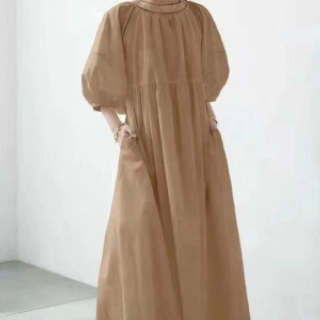 Japanese Super Long Loose Lantern Sleeve Dress