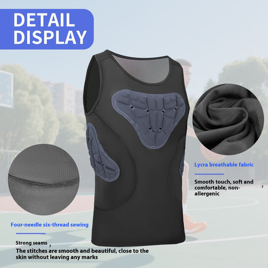 Basketball Anti-collision Tight Vest Men's Professional Sports Football Rib Protective Gear