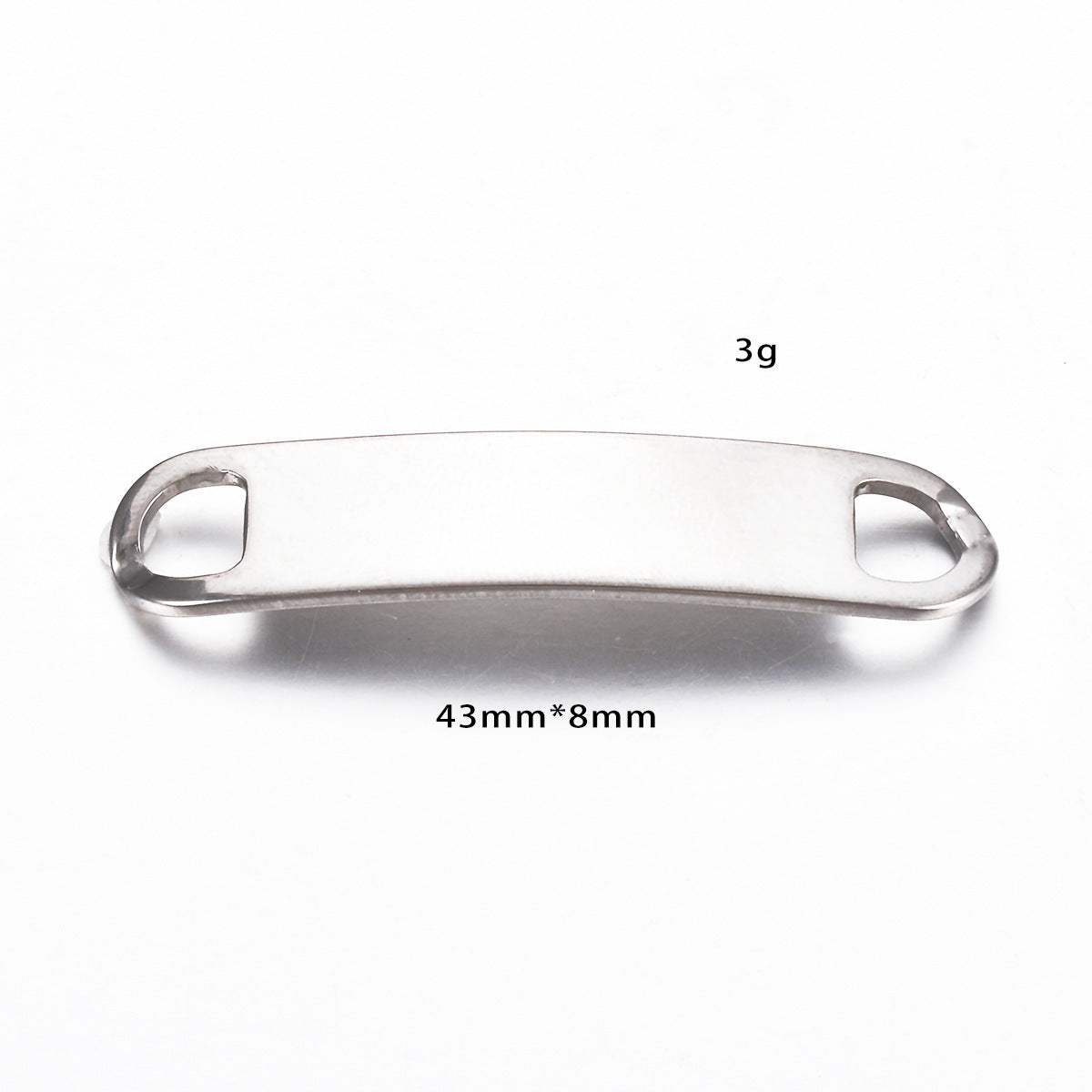 Stainless Steel Bracelet Connector Curved Plate