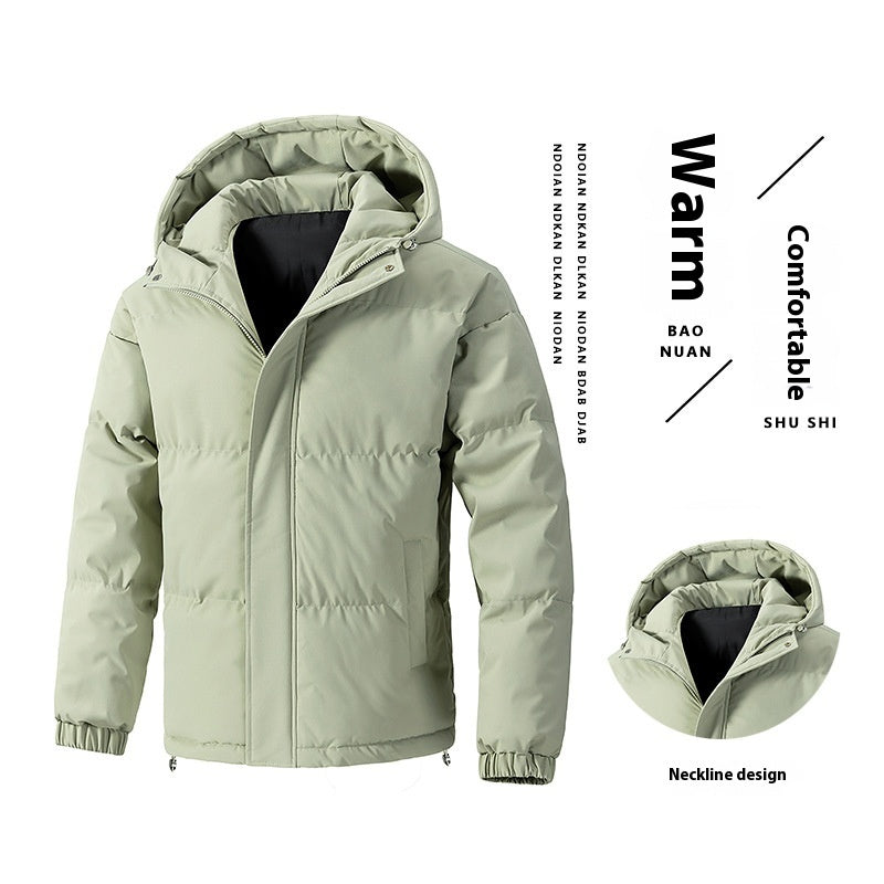 Winter Loose Hooded Cotton-padded Jacket Thickened Coat For Men