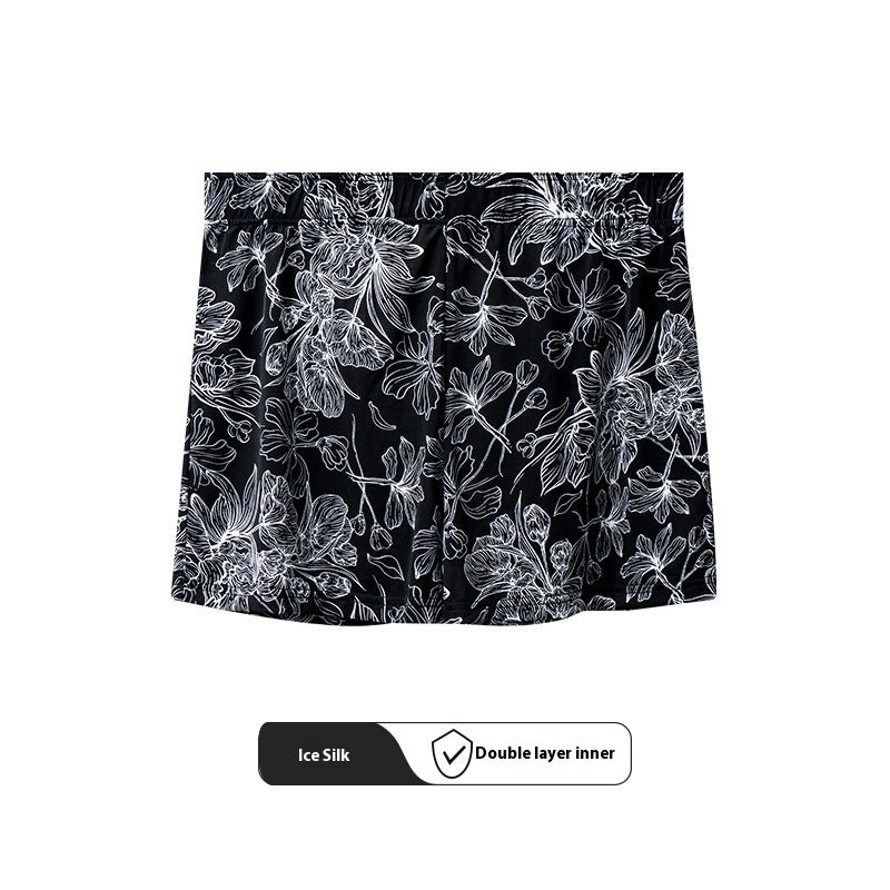 Men's Underwear Ice Silk Boxer Shorts Home Pants
