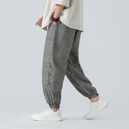 Summer Quality Linen Pants Chinese Style Men's Fashion