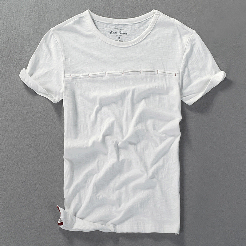 Men's Short-sleeved T-shirt Japanese Style Men's Clothing Round Neck Slim Fit