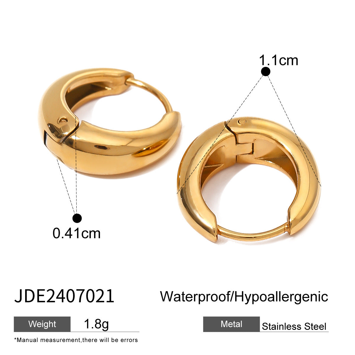 Women's High-grade Ins Stainless Steel Circle Earrings