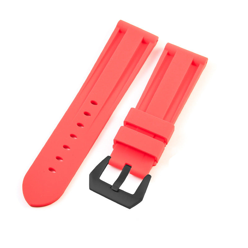 Waterproof Rubber Pin Buckle Silicone Watch Strap