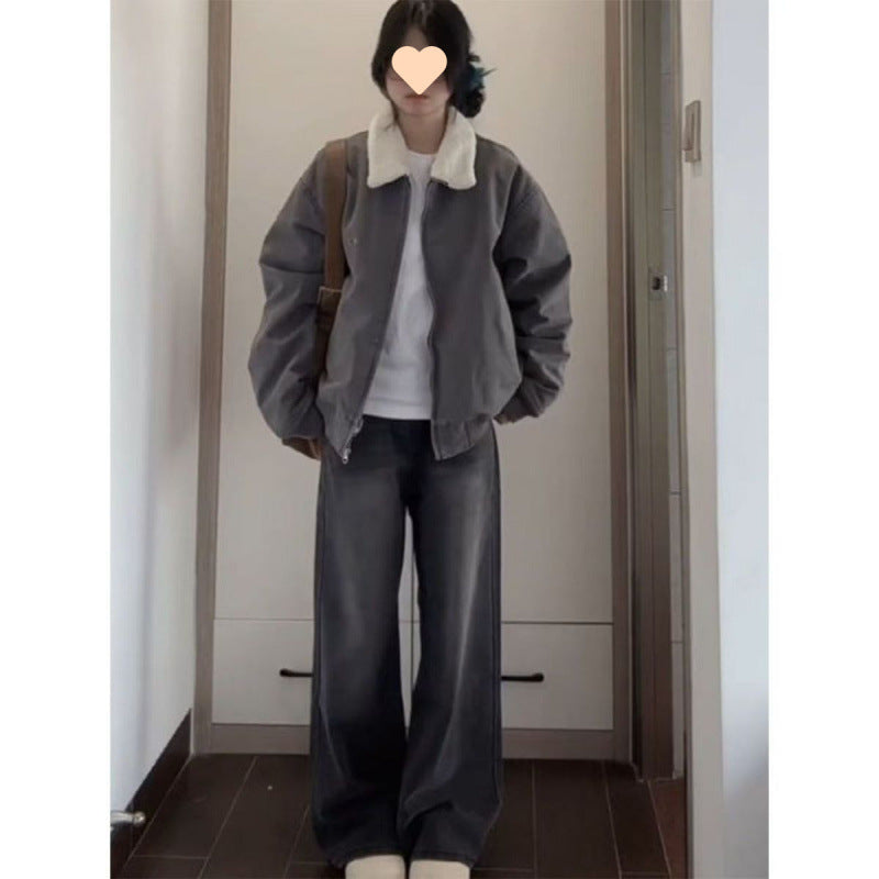 Loose Fashion Brand Thick Warm Jacket