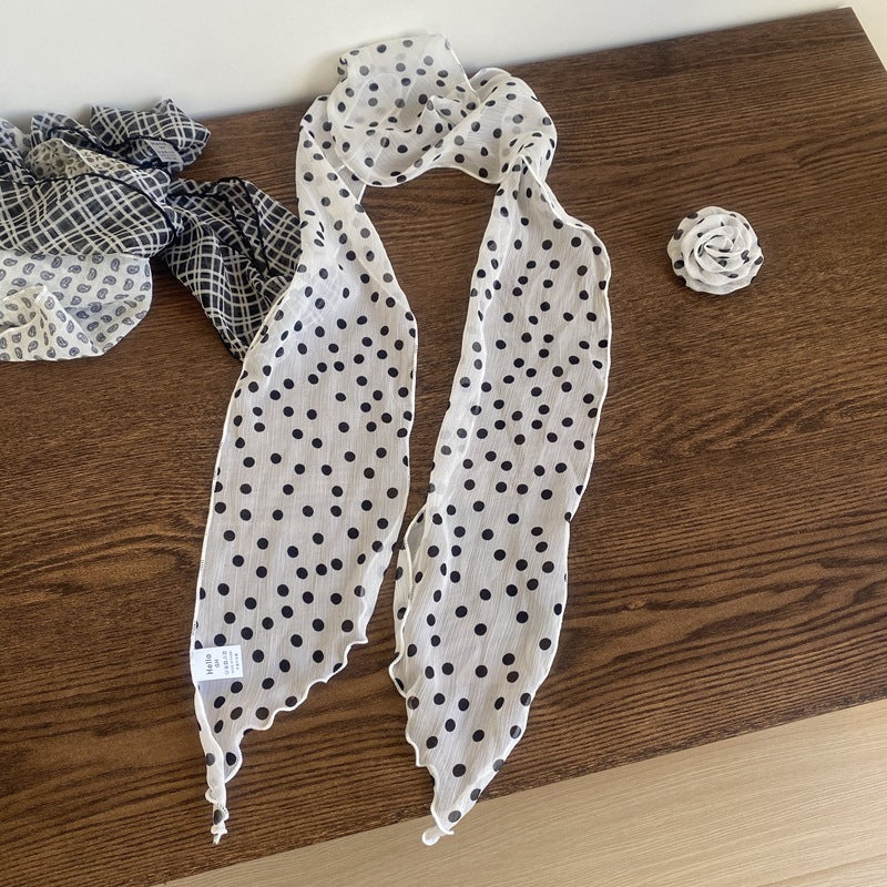 Removable Retro Affordable Luxury Dignified Flowers Silk Scarf