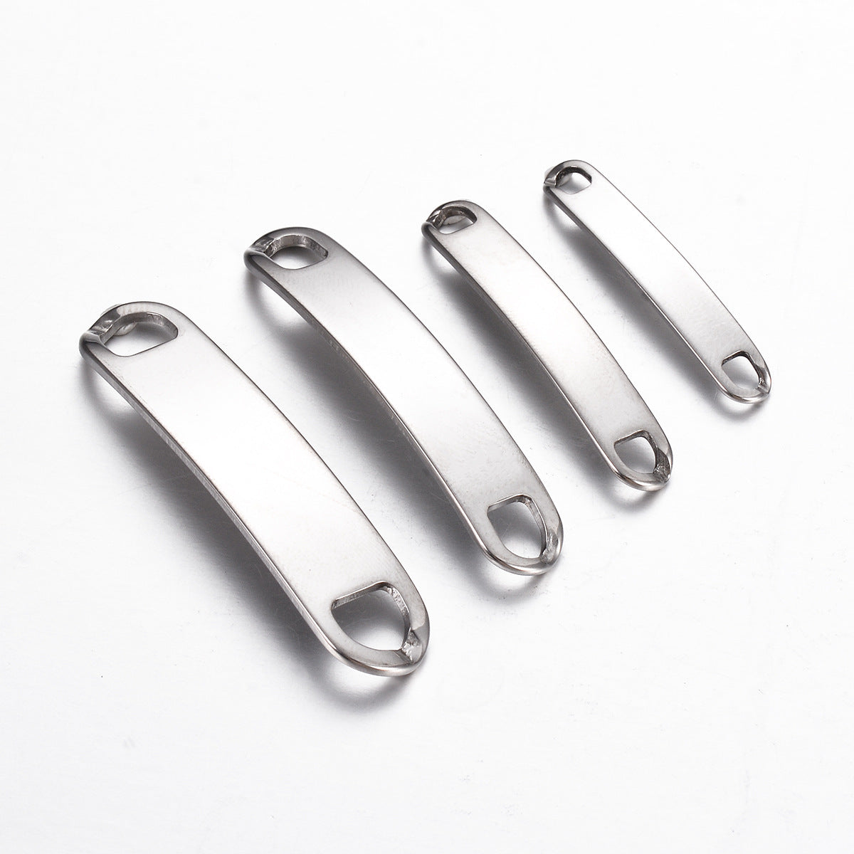 Stainless Steel Bracelet Connector Curved Plate