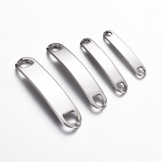 Stainless Steel Bracelet Connector Curved Plate
