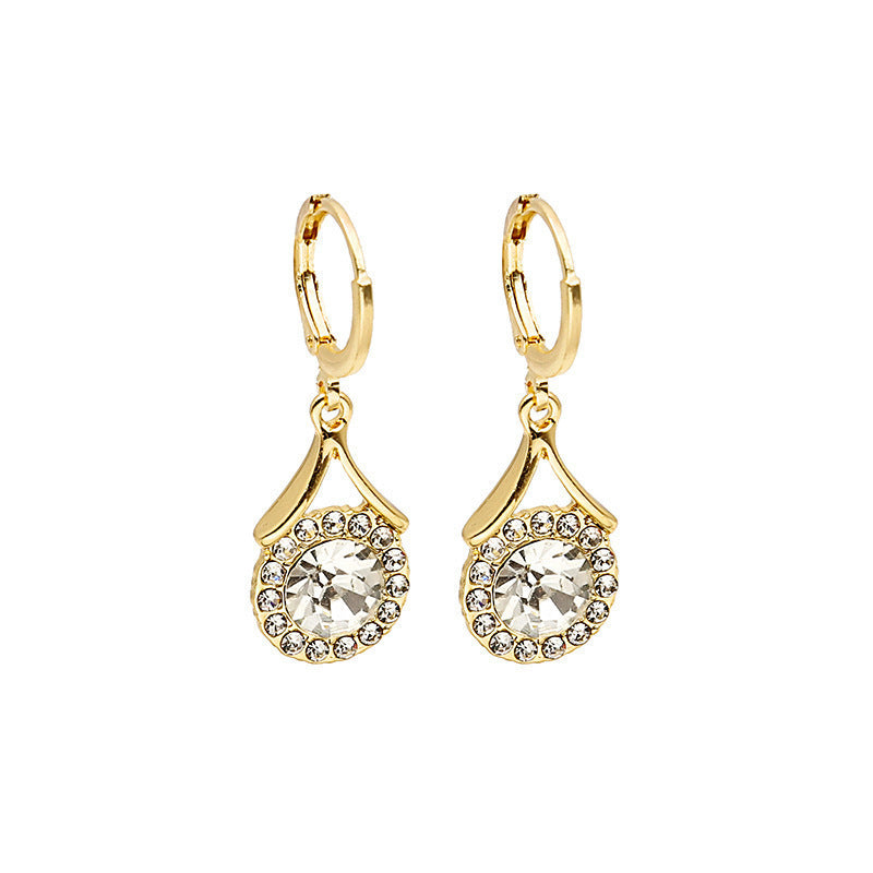 European And American Style Earrings Personalized Minority Rhinestone Earrings