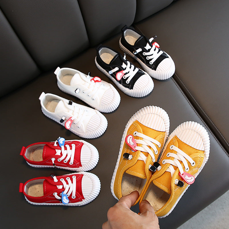 Autumn Korean Style Children's Candy-colored Canvas Shoes