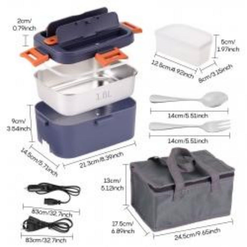 Electric Heating 1.8 Liter Lunch Box For Work, Car And Home