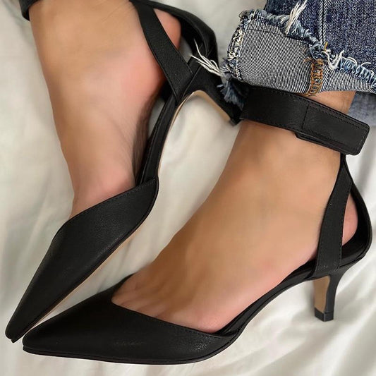 Fashion Pointed Female Velcro Hollowed Sandals