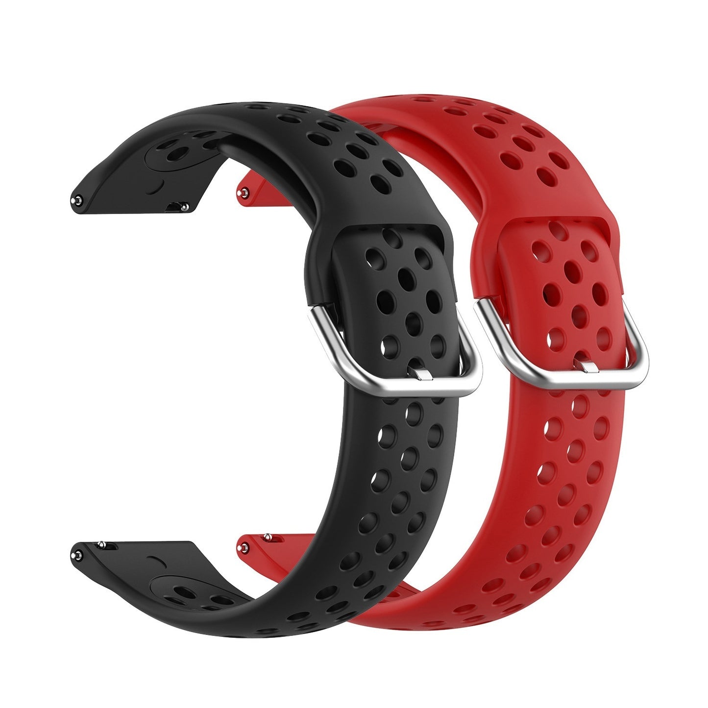 Silicone Watch Strap Porous Straight Buckle
