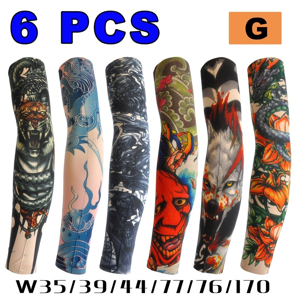 6-piece Combination Seamless Riding Tattoo Sun Protection Oversleeve