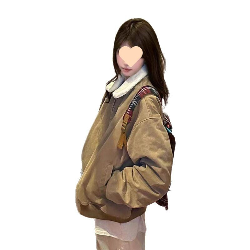 Loose Fashion Brand Thick Warm Jacket