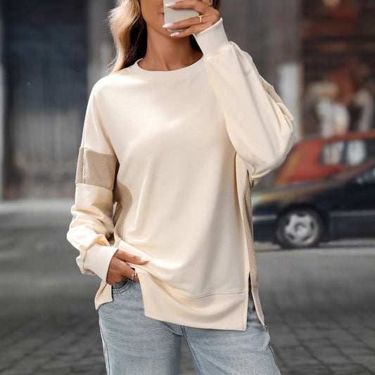 Round Neck Multicolor Round Neck All-matching Casual Loose Sweatshirt