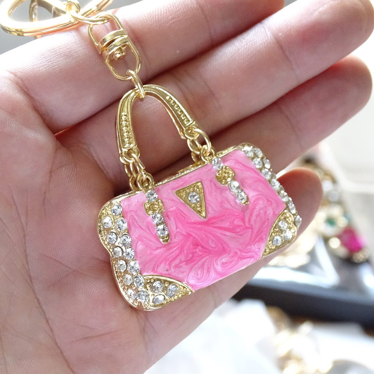 Pendant Environmental Protection Alloy Diamond Color Enamel Cloud Pattern