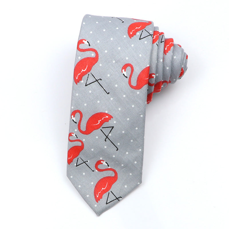 Korean Style Narrow Men's Clothing Cotton Tie