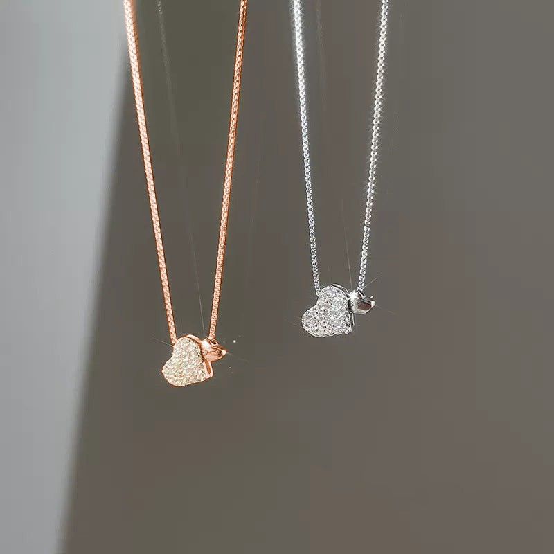 Double Love Necklace For Women Light Luxury Minority Simple Design