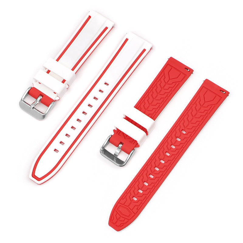 All-match 20mm Mercury Moon Two-color Silicone Strap
