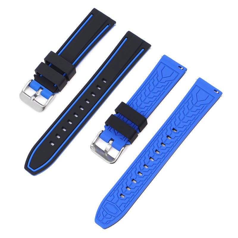 All-match 20mm Mercury Moon Two-color Silicone Strap