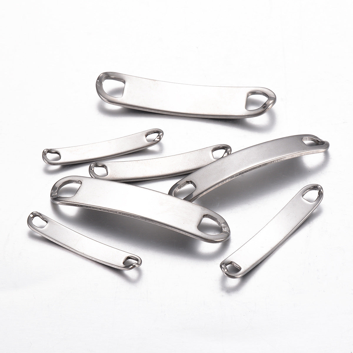 Stainless Steel Bracelet Connector Curved Plate