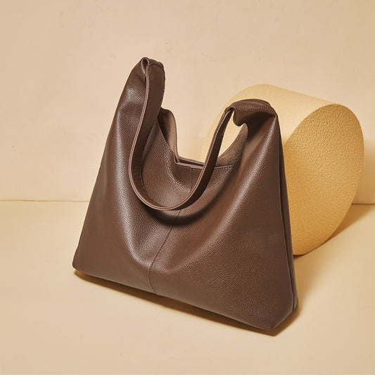 Large Capacity Portable Cattle Leather Bag Women