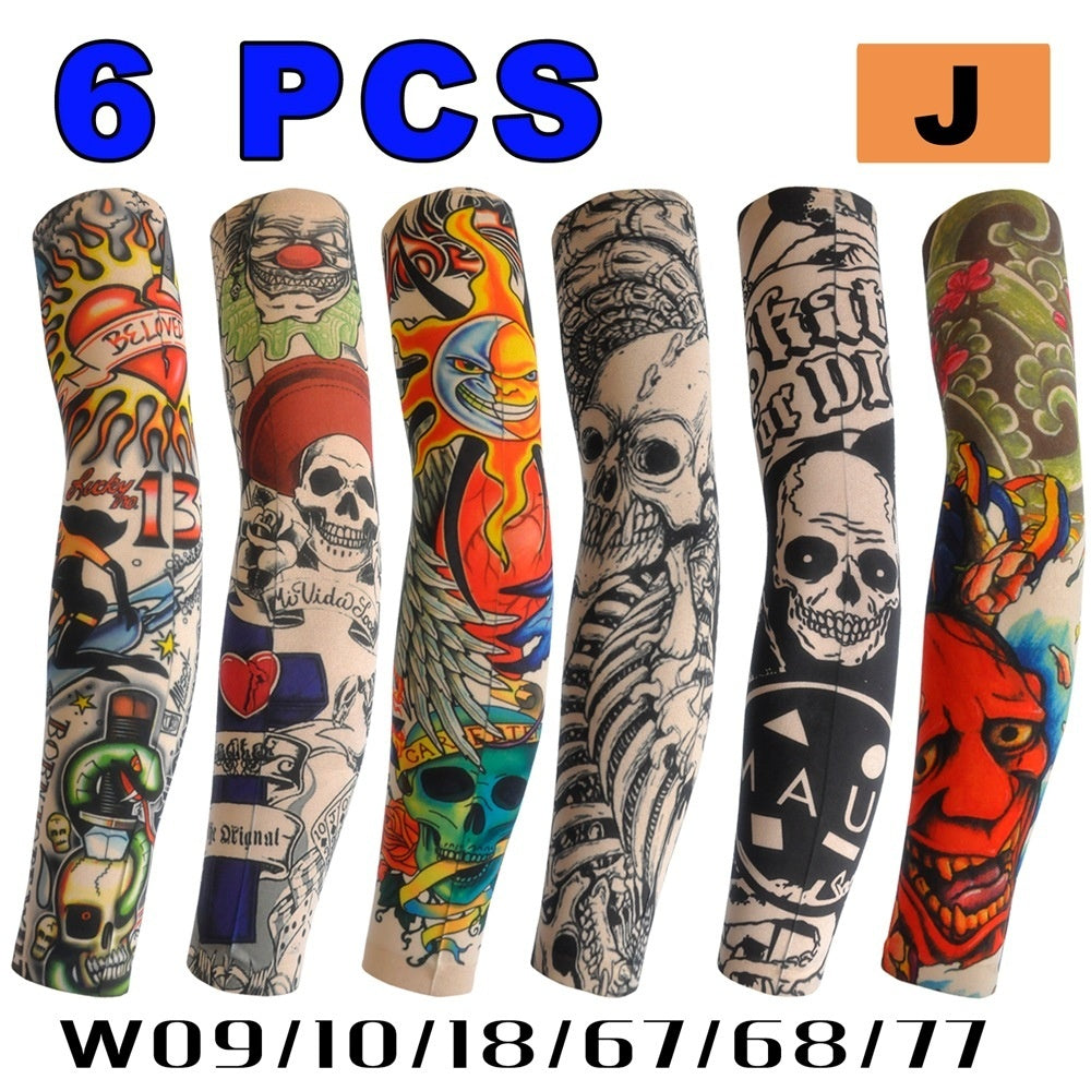 6-piece Combination Seamless Riding Tattoo Sun Protection Oversleeve