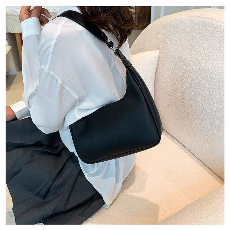 French Handheld All-match White Bag