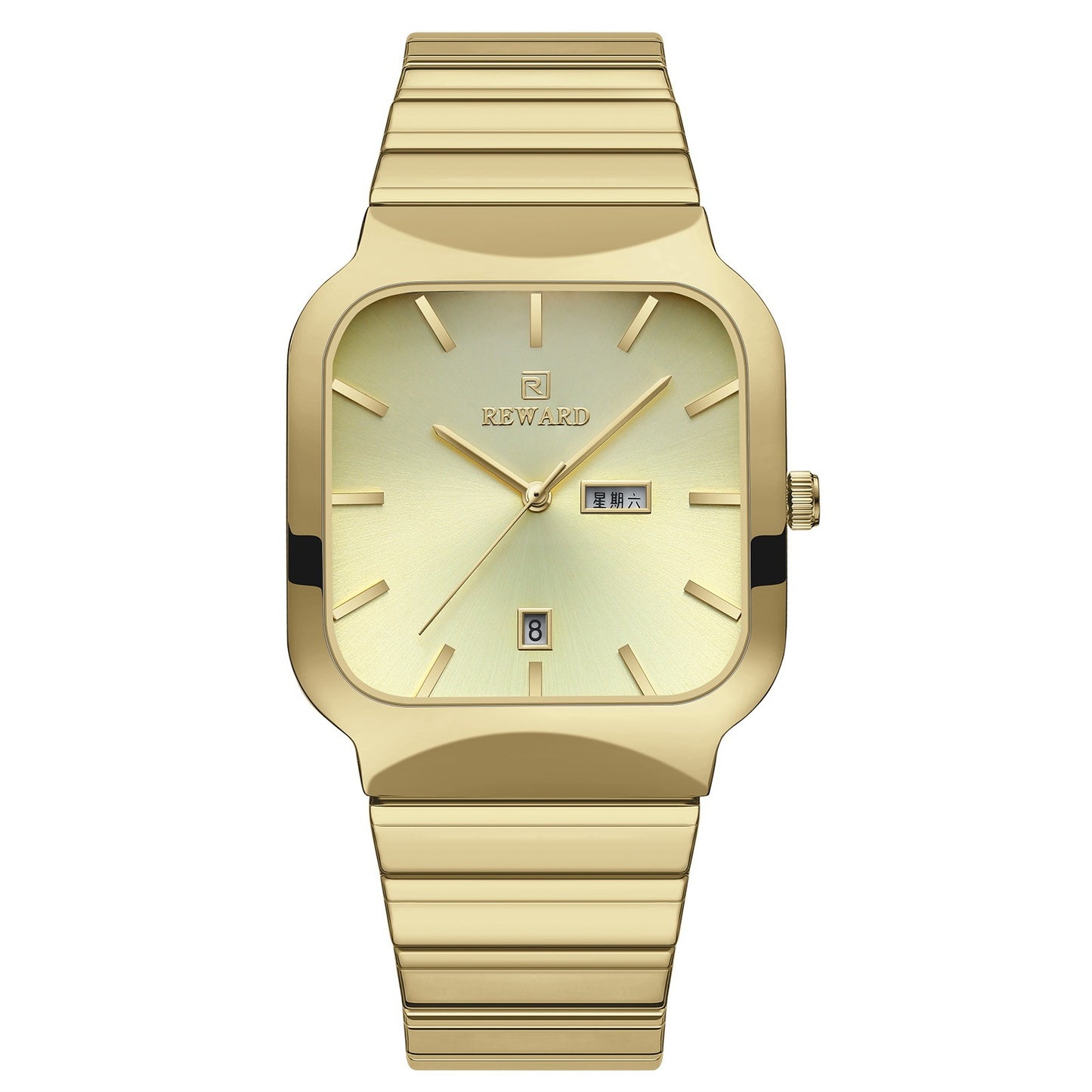 Square Double-point Casual Couple Functional Watch